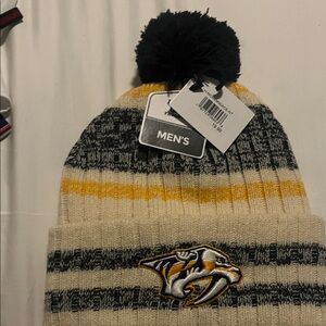 NHL Cream, Black, and Gold Knit Beanie